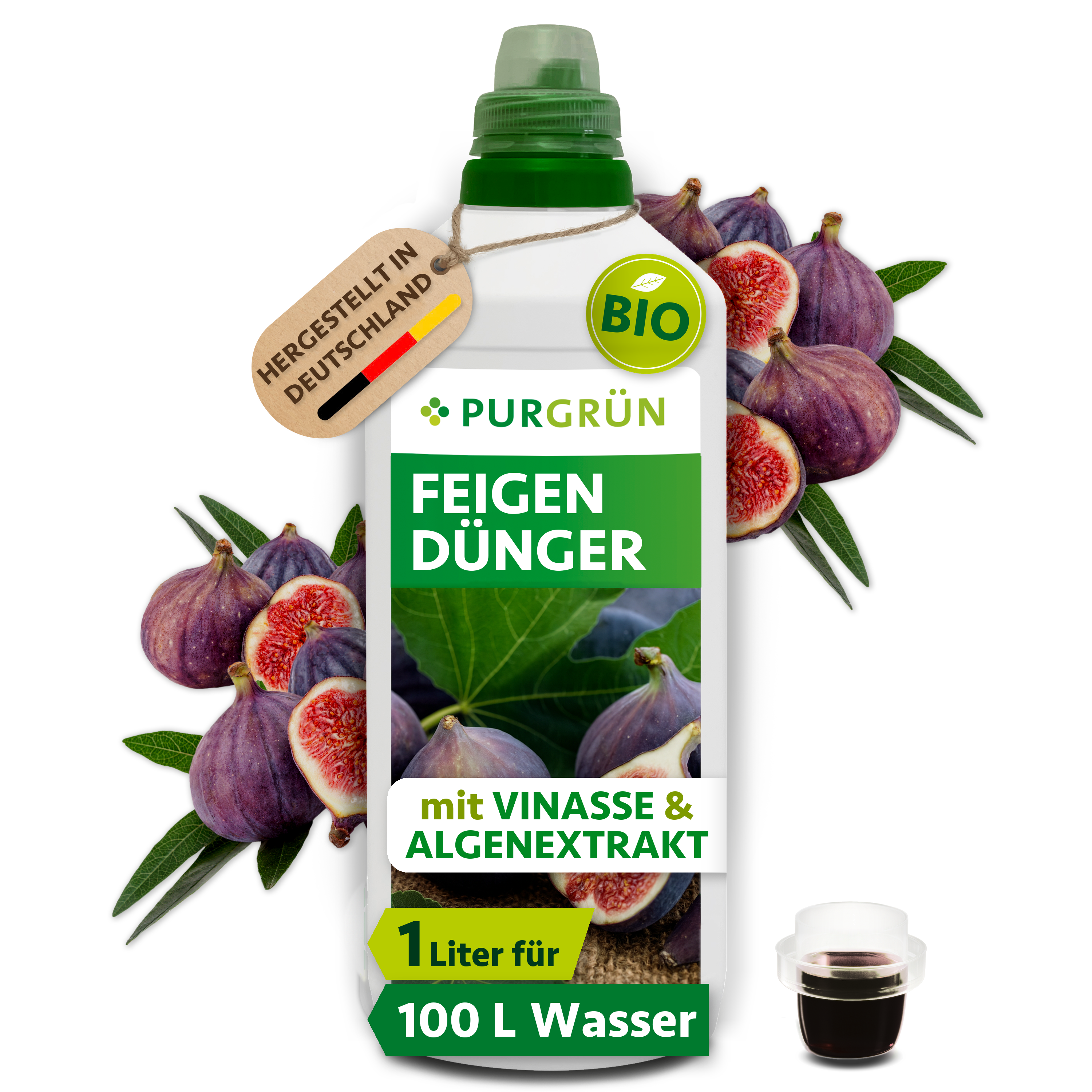 Feigendünger Bio flüssig 1 L für 100 L Gießwasser, kaliumreich, vegan – Purgrün