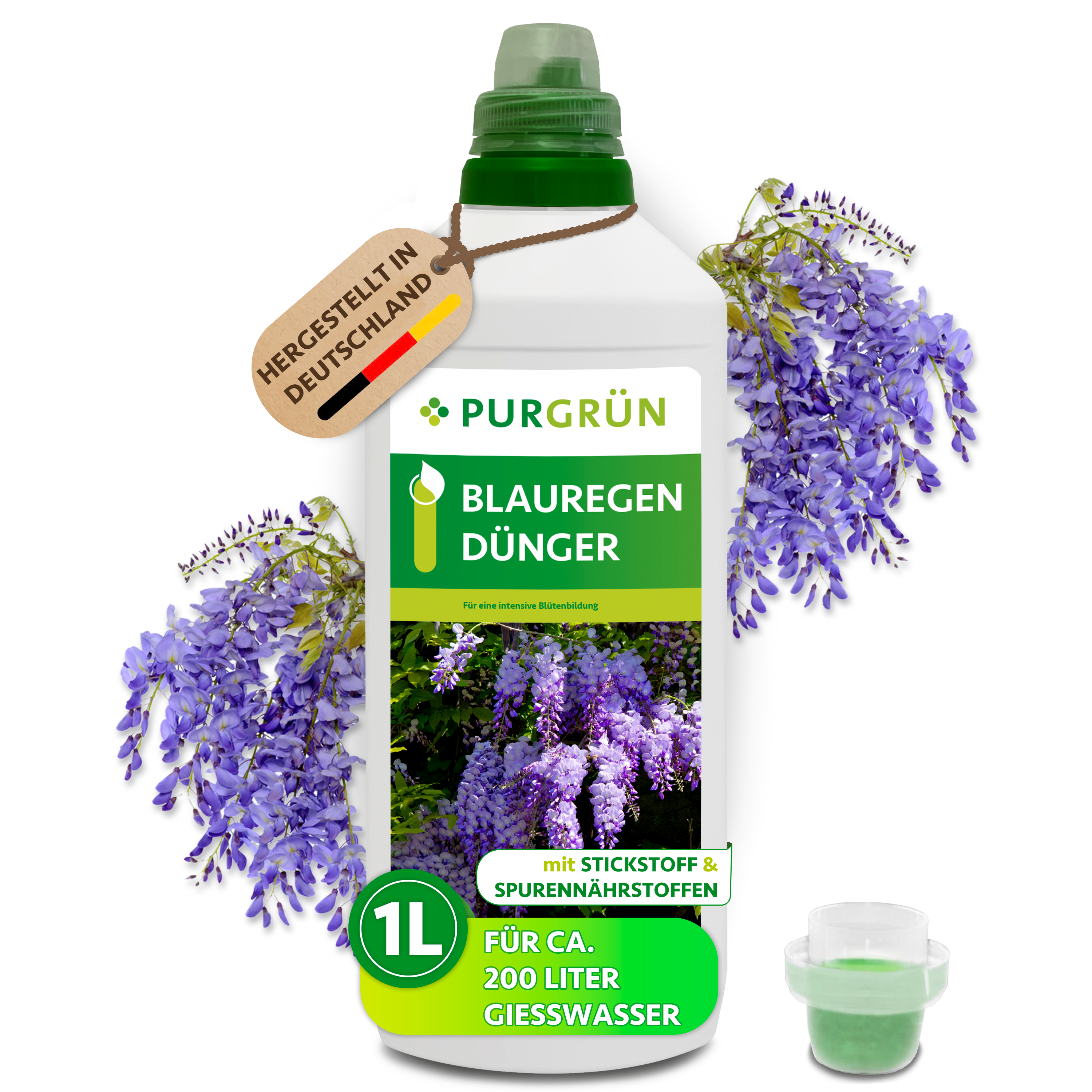 Purgrün / Blauregen Dünger flüssig 1 L, kaliumreich, für üppige Blüten