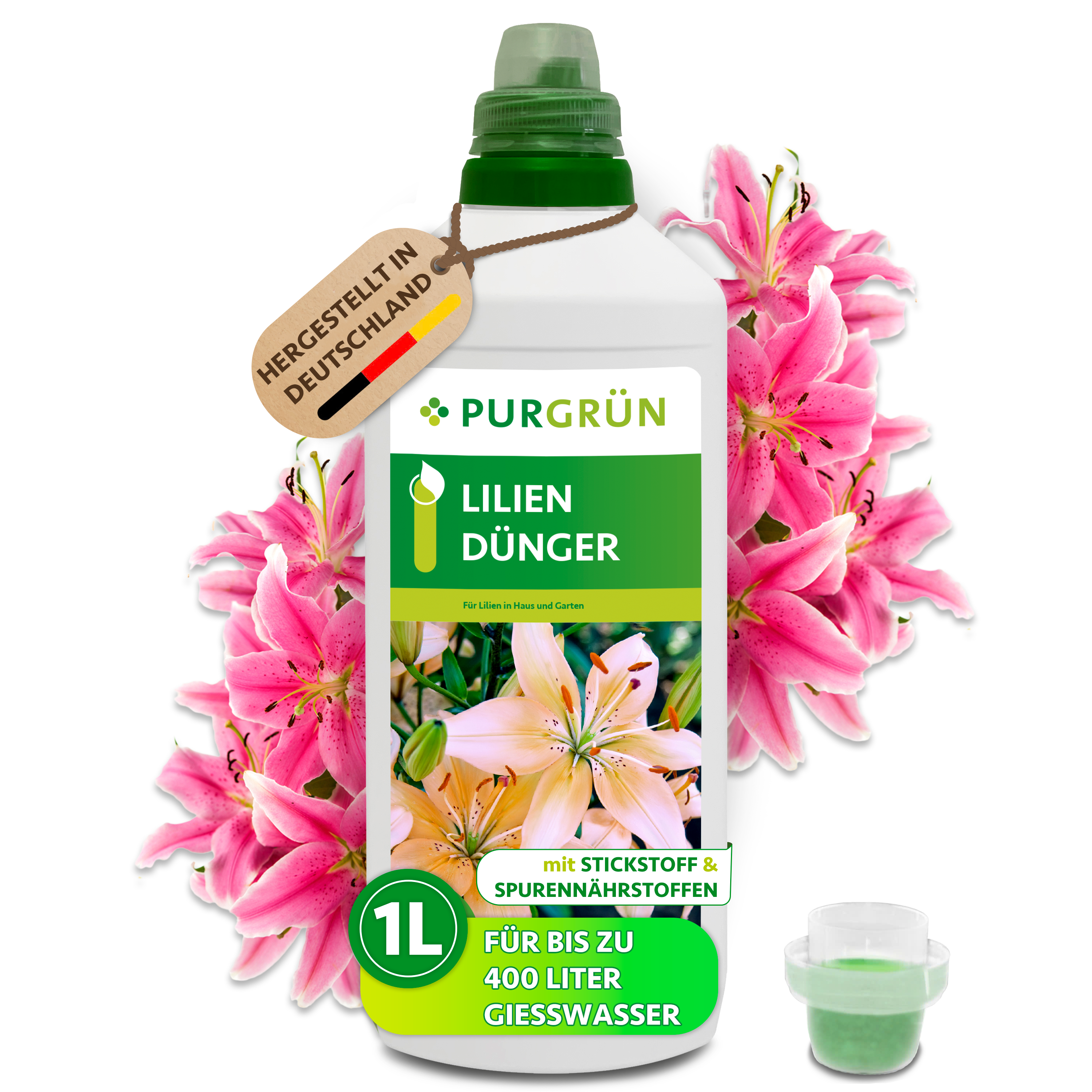 Purgrün / Lilien Dünger flüssig 1 L für 400 L Gießwasser, für üppige Blüten