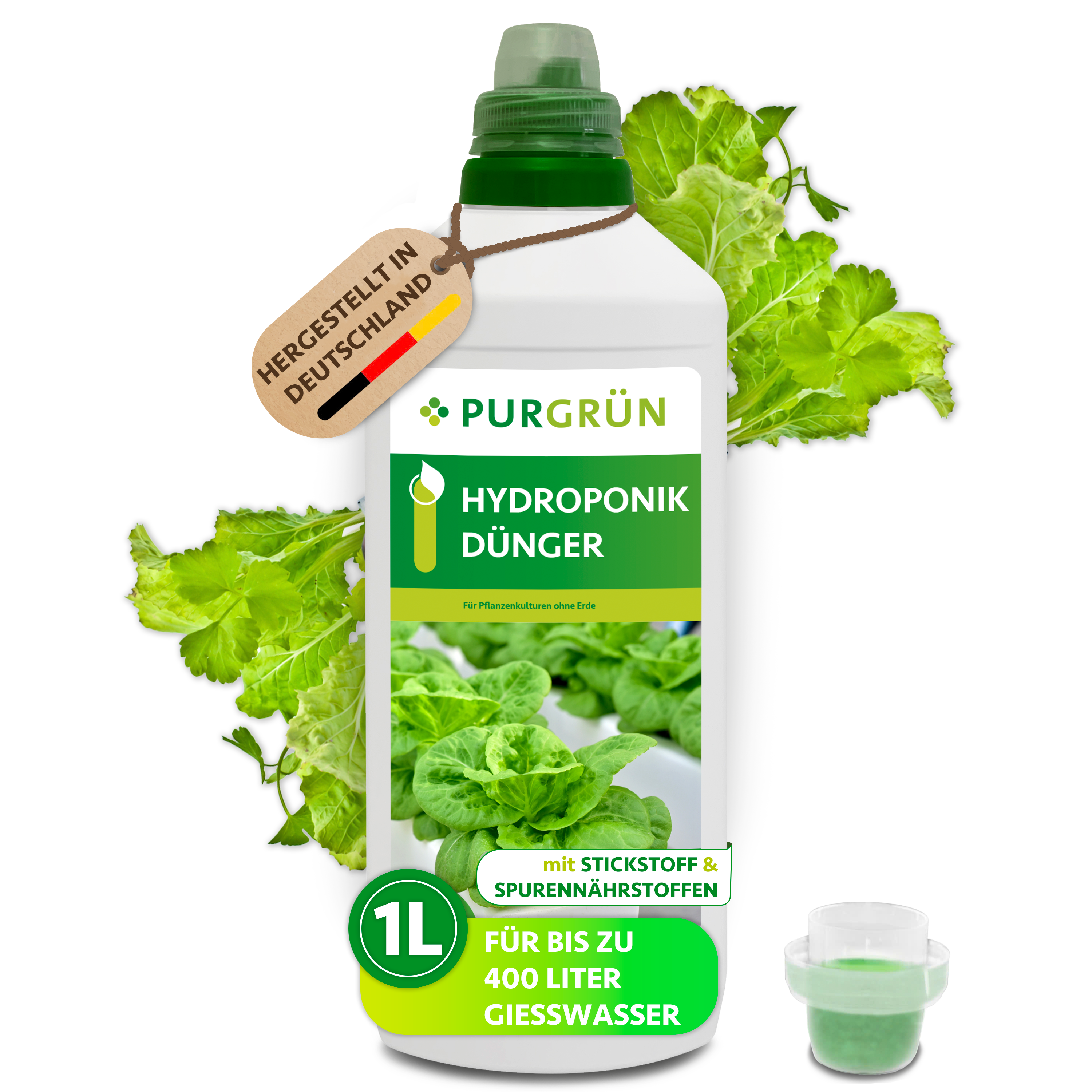 Purgrün / Hydroponik Dünger flüssig 1 L, mineralisch, mit Spurennährstoffen, für kräftiges Wachstum